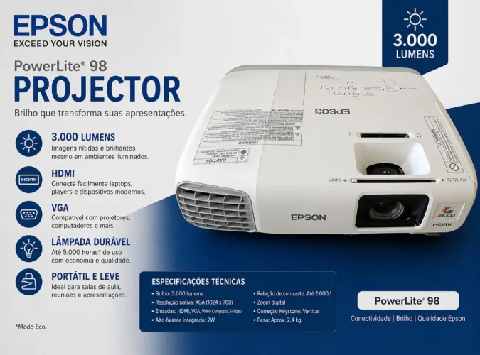 Projetor Epson Power lite 98