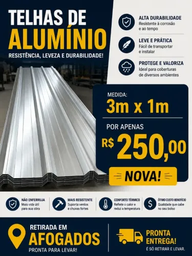 Telha de alumínio 
