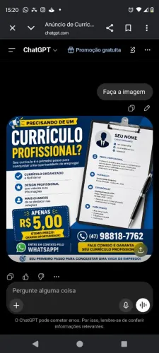 Faço currículo