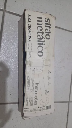Sifão Metálico SL02 Cromado Bela Metais