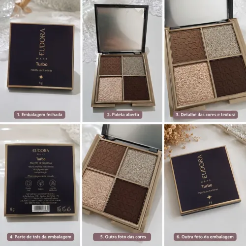 Paleta de Sombras Eudora Make Turbo 8g