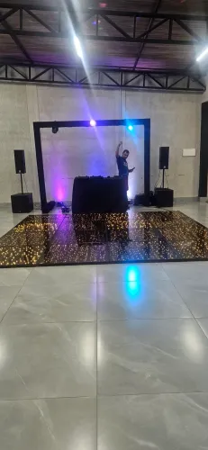Pista de danca som iluminação painel de led dj
