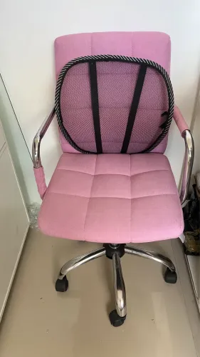 Cadeira de escritório rosa giratória 