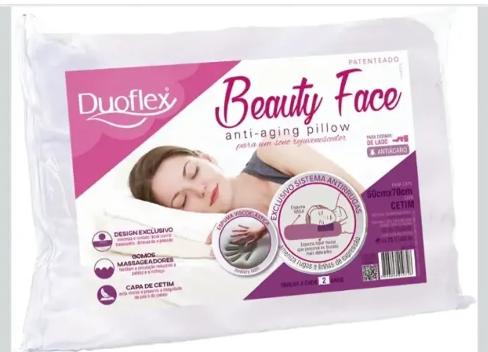 Travesseiro anti-aging Duoflex Beauty Face original modelo BF3100