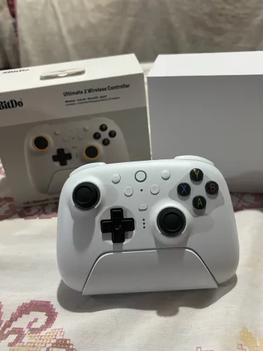 Controle 8BitDo Ultimate 2 Wireless Branco - Novo na Caixa com Dock