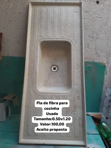Pia de fibra para cozinha! Aceito proposta