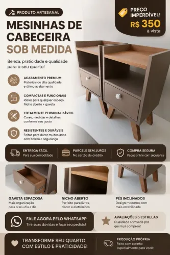 Mesinha de Cabeceira Personalizada