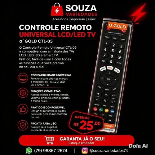 Controle Remoto Universal para TV