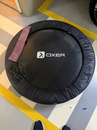 Trampolim Jump Oxer Aço 32 Molas Diâmetro 1 Metro + corda + elástico