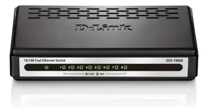 Switch Rede 10/100 D-link Des-1008a Com 8 Portas C/fonte (Usado)