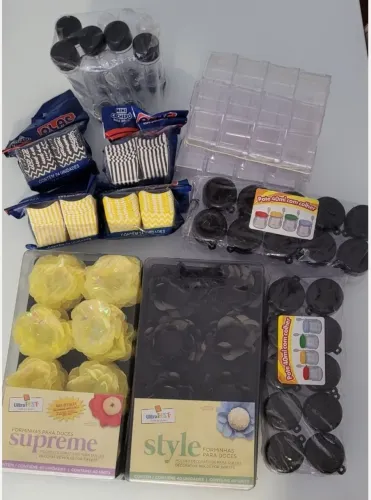 Kit festa preto e amarelo