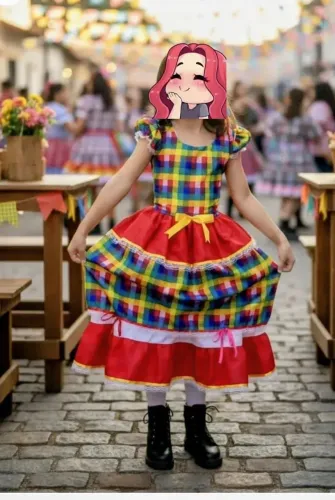Vestido Festa Junina Infantil