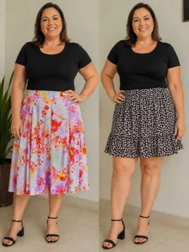 ? **SAIAS FEMININAS TAMANHO 50 - LINDAS E CONFORTÁVEIS!** ?