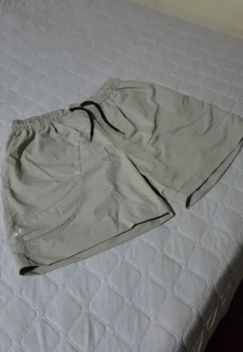 shorts barra crew circular b garça bege