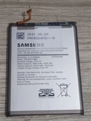 Bateria celular Samsung Galaxy A12 e A21s original EB-BA217ABY