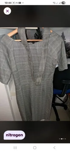 Vestido Nitrogem xadrez com cinto