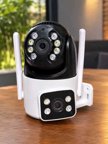 Câmera de Segurança 360° 6MP Wi-Fi Dupla Lente Nova