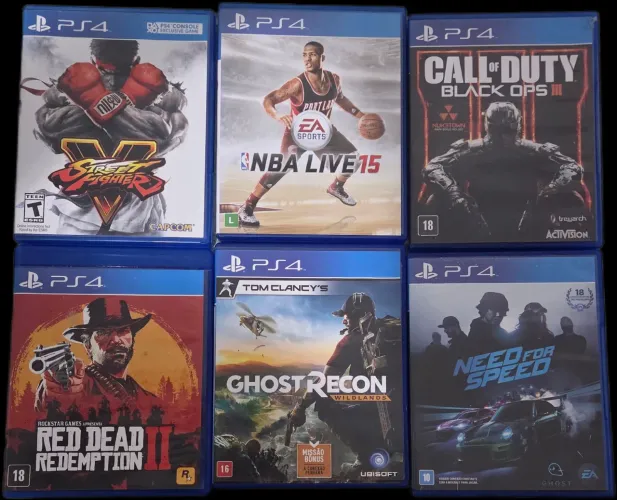 6 jogos de originais de ps4