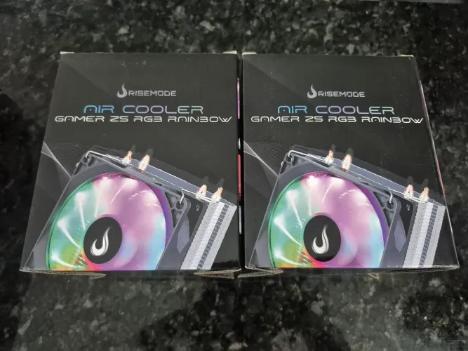 Air cooler para Processador universal Intel e AMD Risemode com RGB novos lacrados
