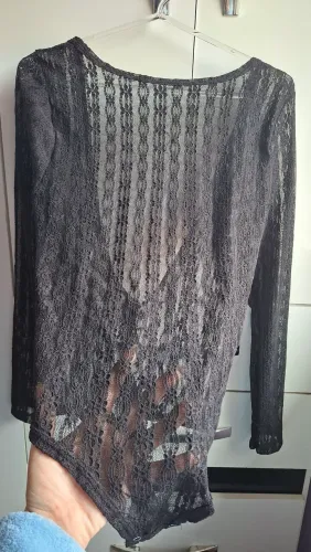Body de tule rendado