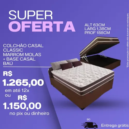 Cama box baú casal