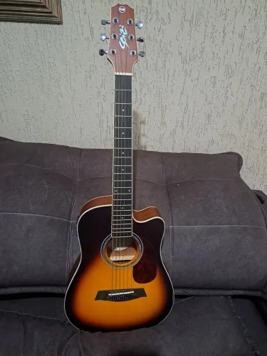 Violão Seizi Baby Tokyo - Cutaway Brown Burst com bag