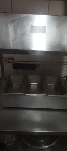 CONSERVADOR DE FRITURAS 3 CUBAS COM 2 LAMPADAS NOVAS