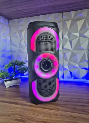 Caixa de Som Bluetooth 50W Portátil USB FM Recarregável