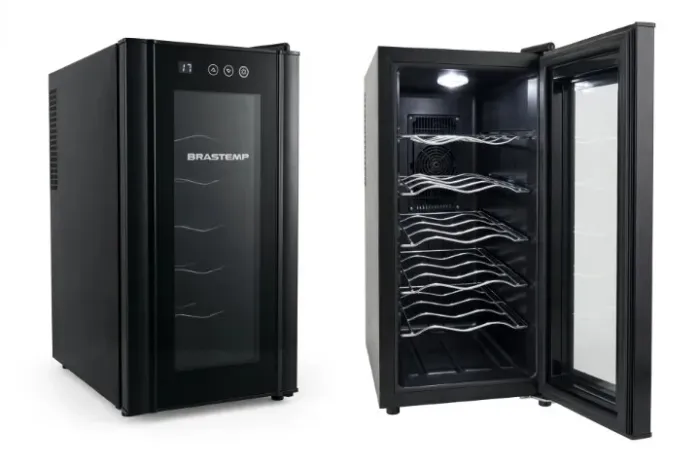 Adega Brastemp BZC12B 12 Garrafas All Black - Usada Funcionando 110V