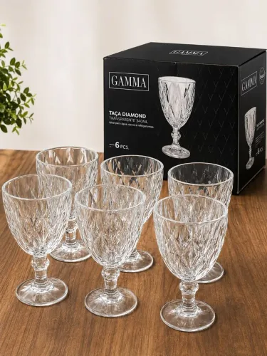 Conjunto de taça de vidro