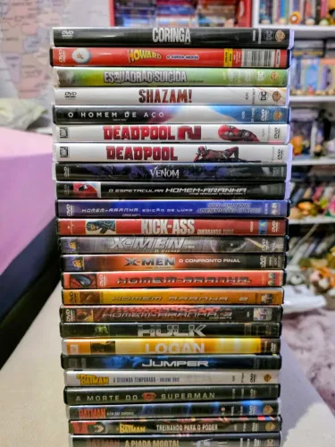 Lote DVD Filmes de Super-Herói Marvel DC