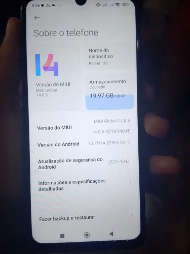 VENDO REDMI13C 128GB/PRETO