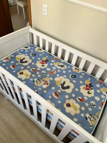 Berço 2 em 1 (Cama) + Colchão Ortobom (Aceito Cartão)