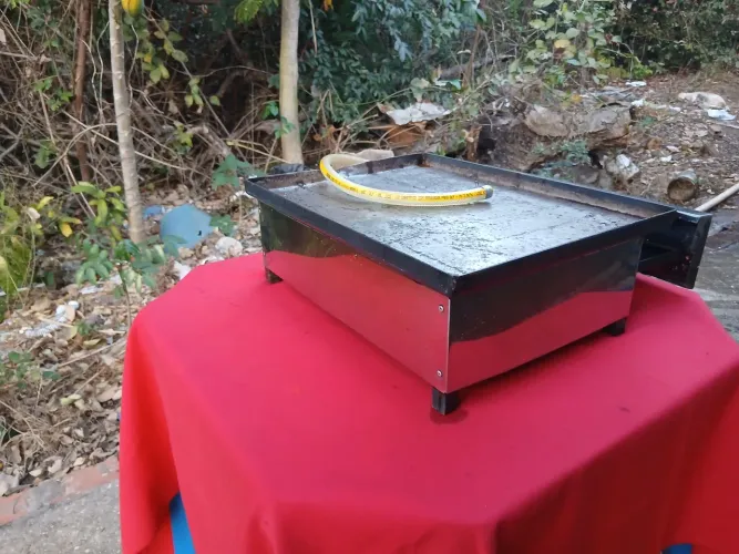 Chapa de carne a gás