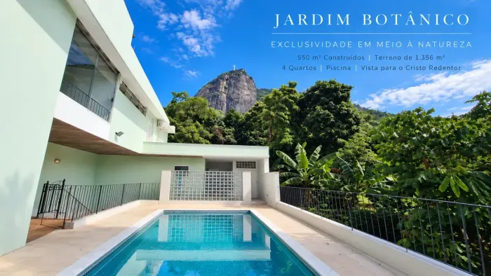JARDIM BOTÂNICO | CASA ALTO PADRÃO | 550 m² | 4 QUARTOS | 2 SUÍTES | PISCINA | VISTA CRIST
