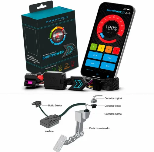 ShiftPower Faaftech Hilux 2016 a 2025 Original Completo Bluetooth
