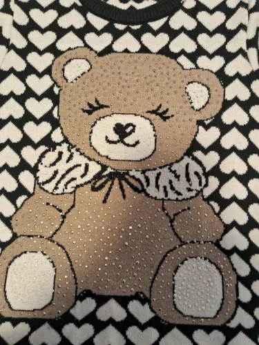 Vestido de coração urso marca Pituchinhus tamanho 8