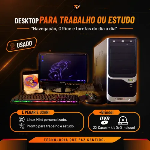 PC Completo para tarefas de escritório, trabalho, estudo e jogos retrô/leves - USADO