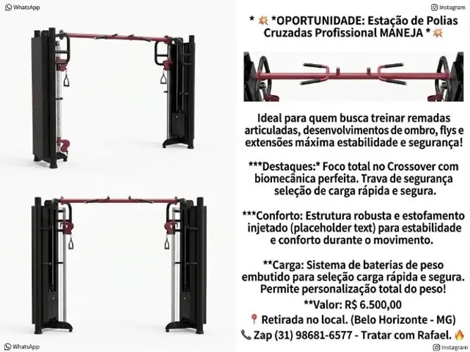 Crossover Profissional Maneja - Estação de Polias Cruzadas