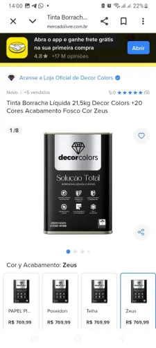 Vendo tinta fechada lavável tinta de alto padrão