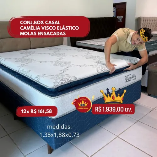 PROMOÇÃO URGENTE - Cama CASAL Camélia MOLAS ENSACADAS com Visco Elástico Disponível 
