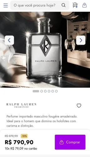 Para sair hoje: Perfume Ralph lauren masculino 110ml