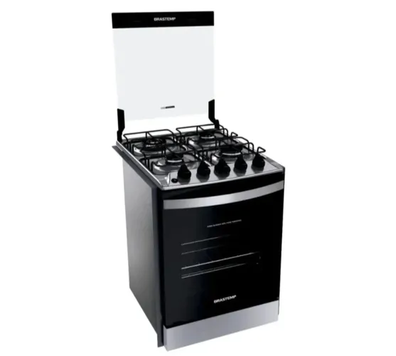 FOGÃO BRASTEMP INOX 4 BOCAS AUTOMÁTICO BIVOLT LACRADO NA CAIXA COM GARANTIA