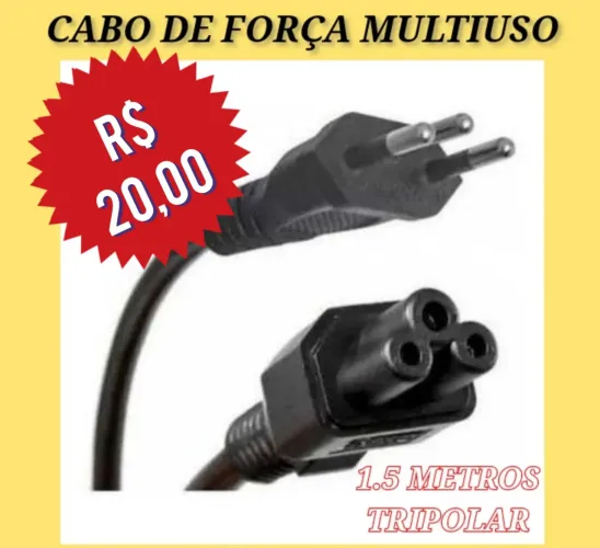 Cabo de Força Notebook 10A 1.5 Metros