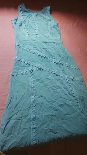 Vestido Azul com renda luxo! Novo, nunca usado.