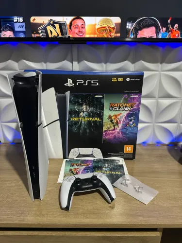 Vendo ou Troco PS5 Slim 1tb Novinho Completo