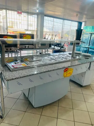 MB CONJUNTO DE BUFFET COMPLETO 10 CUBAS TERMICAS 6 REFEIGRADAS + MODULO DE PRATOS