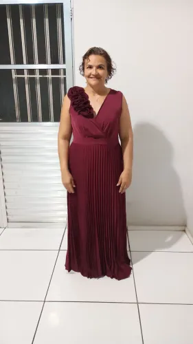 Vestido de festa - Marsala