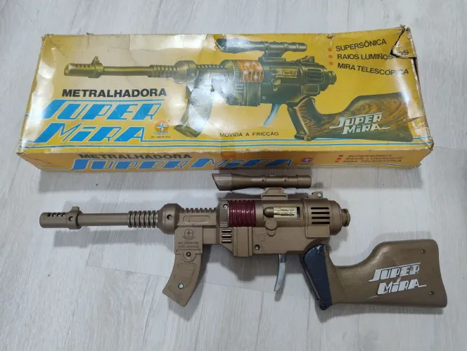Brinquedo Antigo metralhadora Juper Mira Estrela