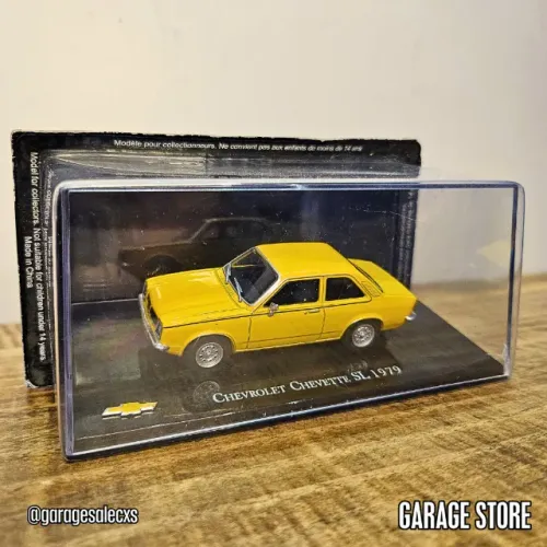 Miniatura Chevrolet Chevette SL 1979 Amarelo 1:43 - Lacrado com Acrílico